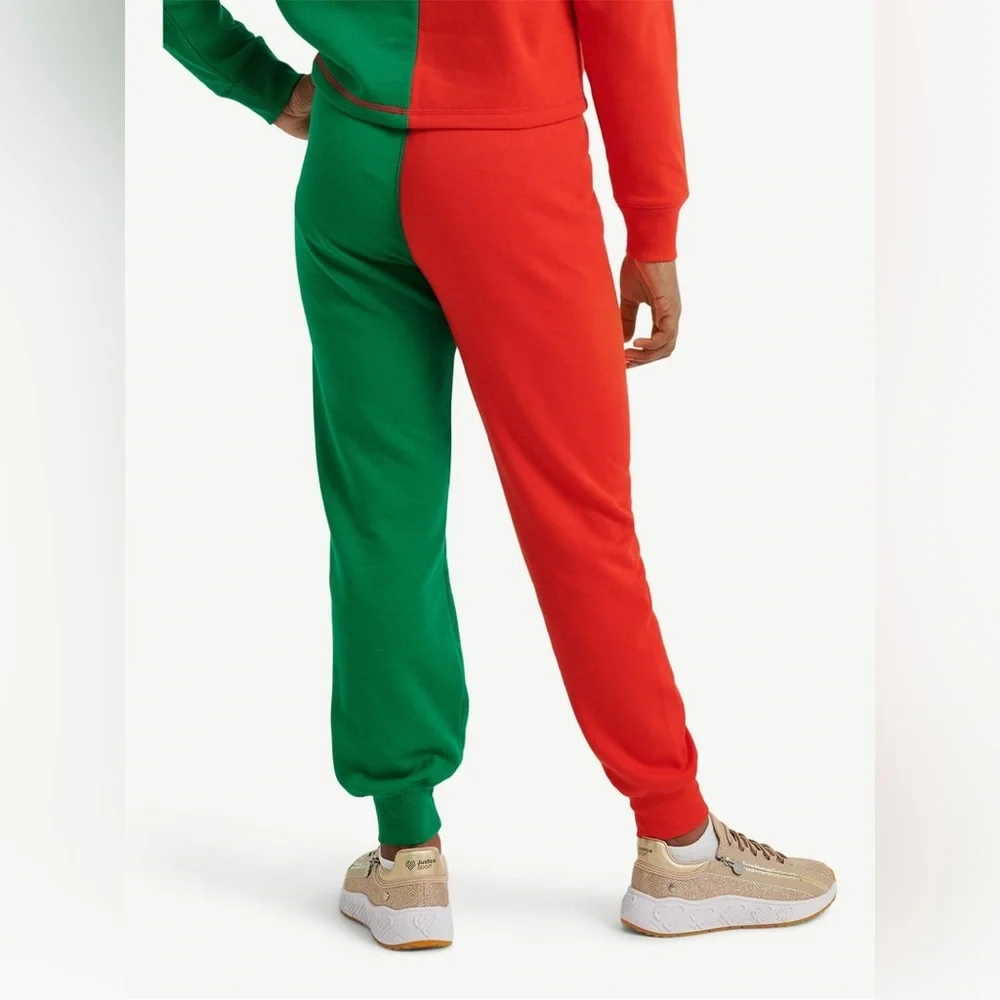 Justice Girls Grinch Colorblocked Joggers